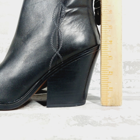 NEW Franco Sarto Women’s Germaine Black Western Ankle Bootie C127 - Picture 2 of 11